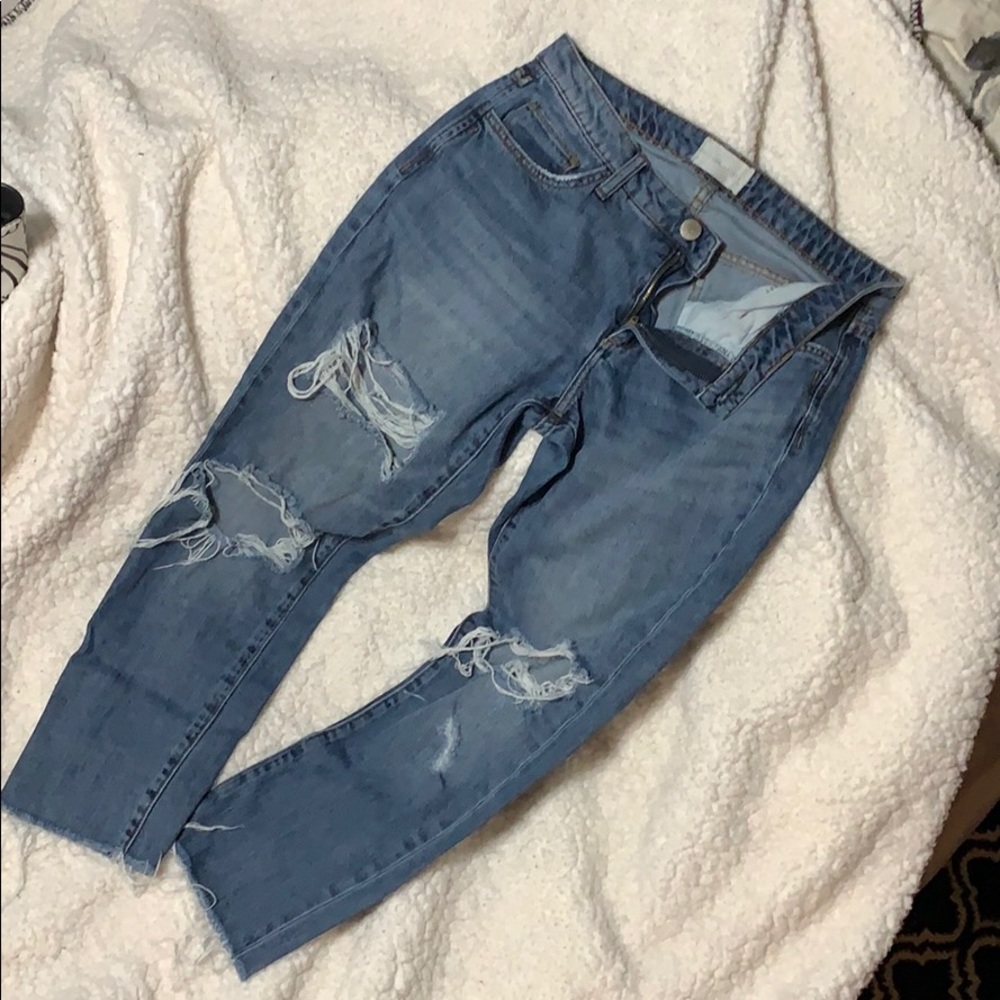 Guided Intent Destructed Blue Jeans